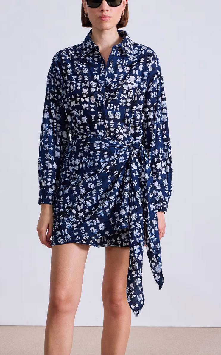 Alessandra mini batik geo indigo