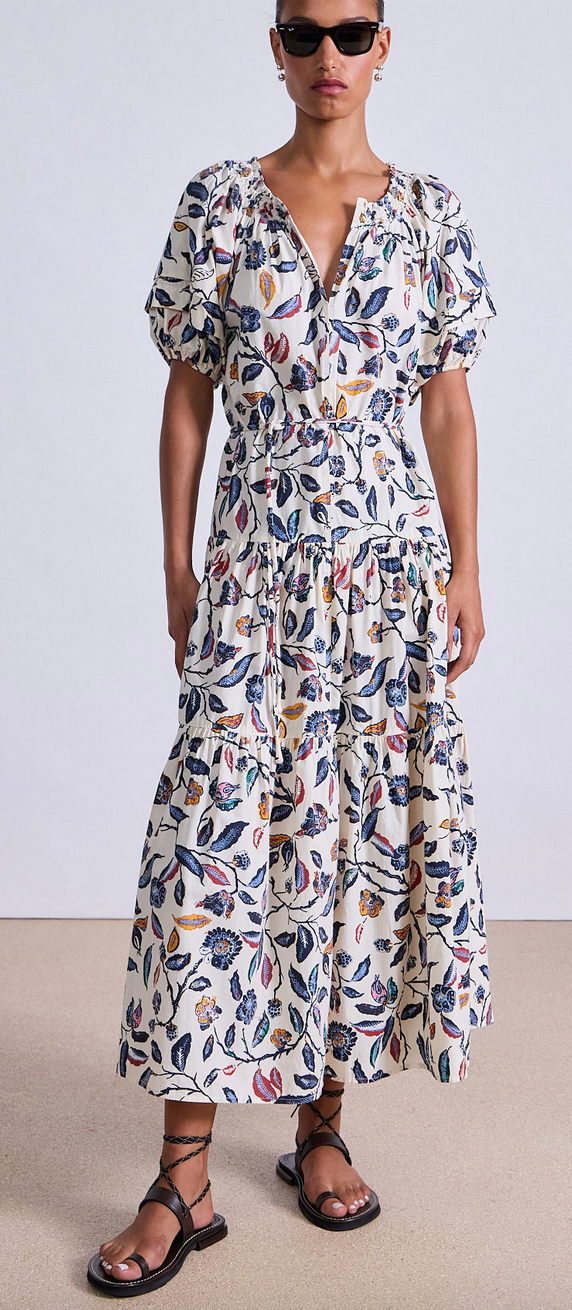 Uva romantic maxi garden floral cream