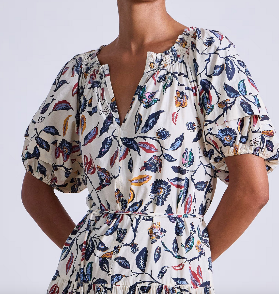 Uva romantic maxi garden floral cream