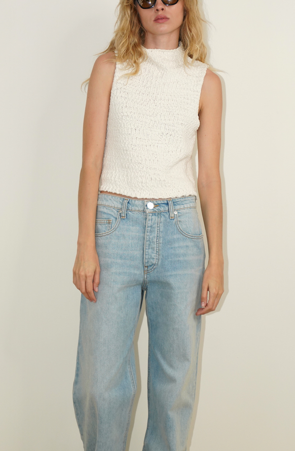atticus roll neck cropped tank