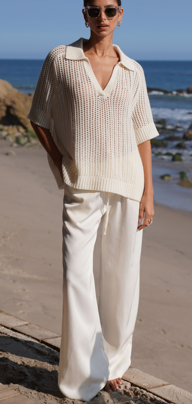 Gemma pull on straight leg pant gardenia