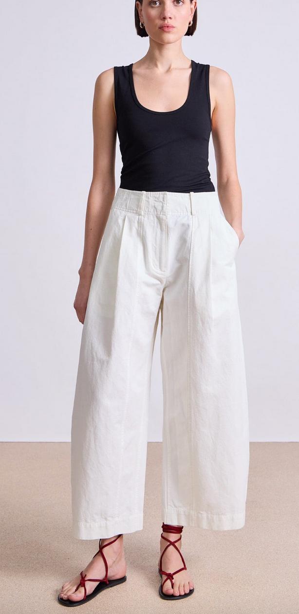 cropped cybil trouser cream