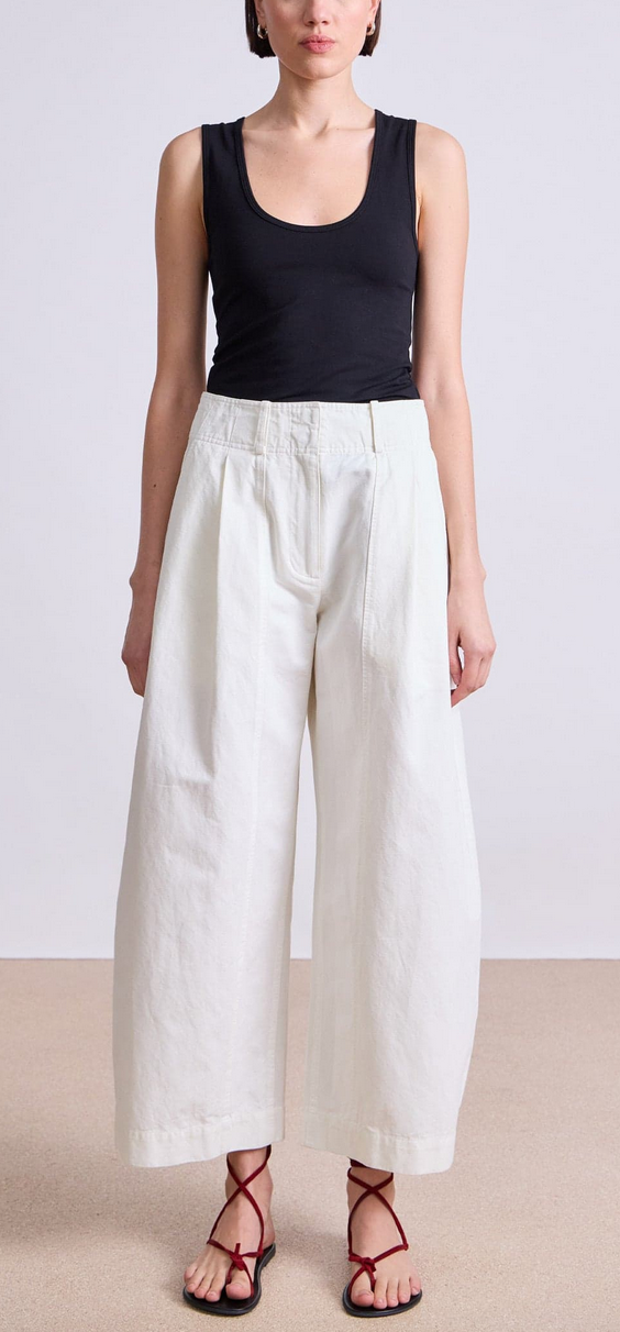 cropped cybil trouser cream