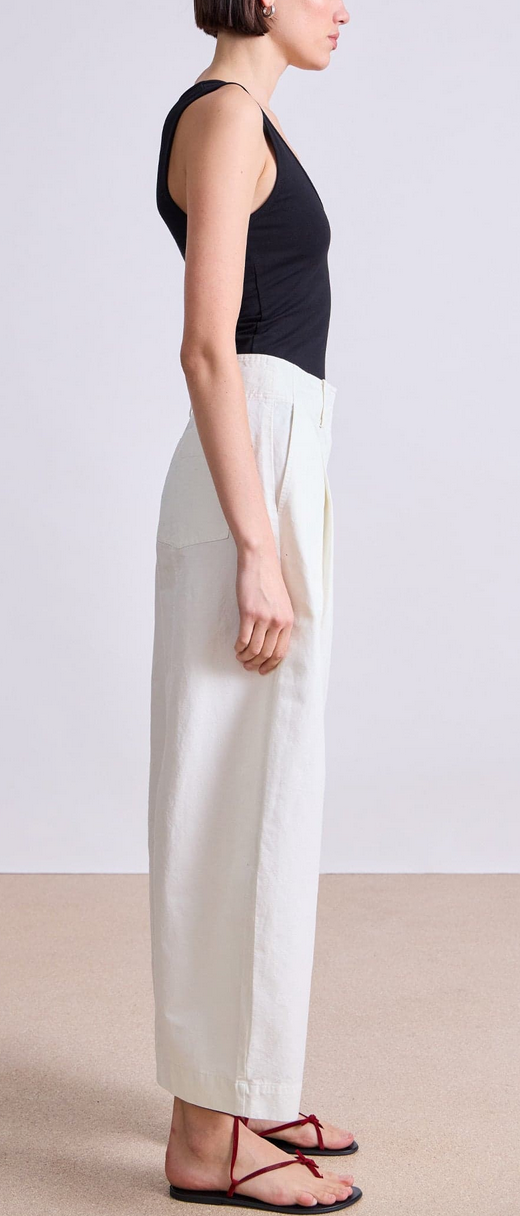 cropped cybil trouser cream