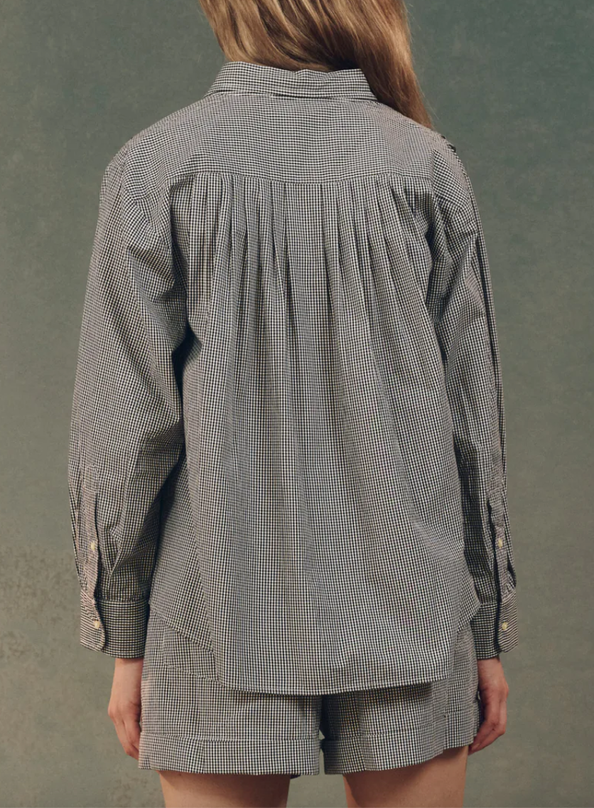 the society top black and white gingham