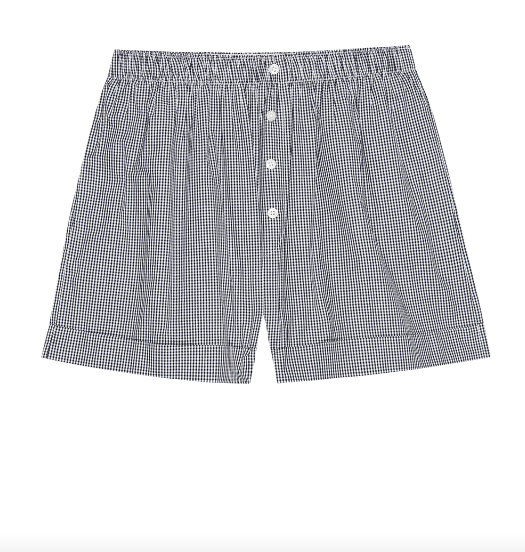 the boxer short black and white gingham