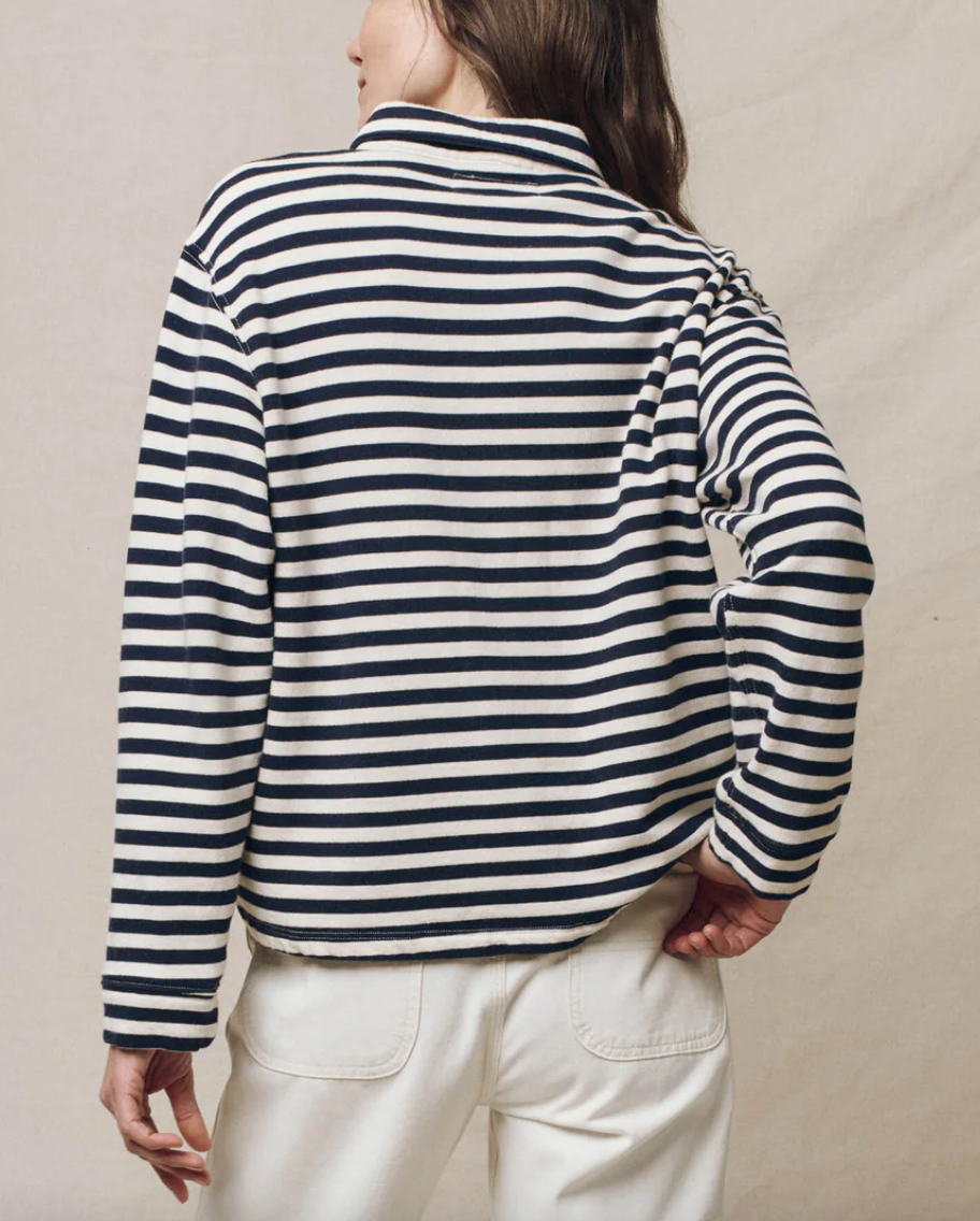 The rugby sweatshirt navy sailor stripe