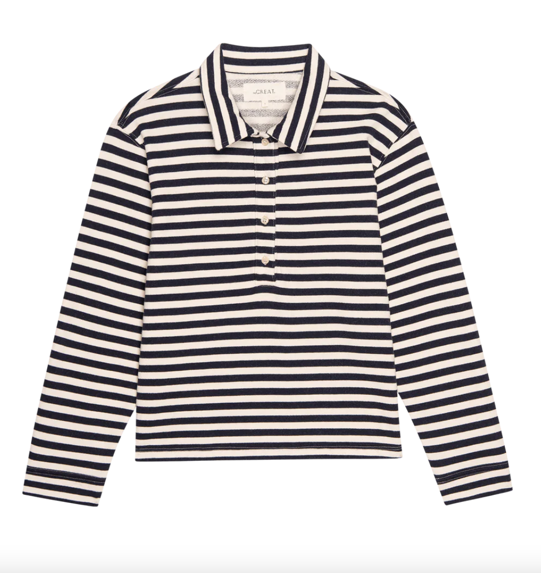 The rugby sweatshirt navy sailor stripe
