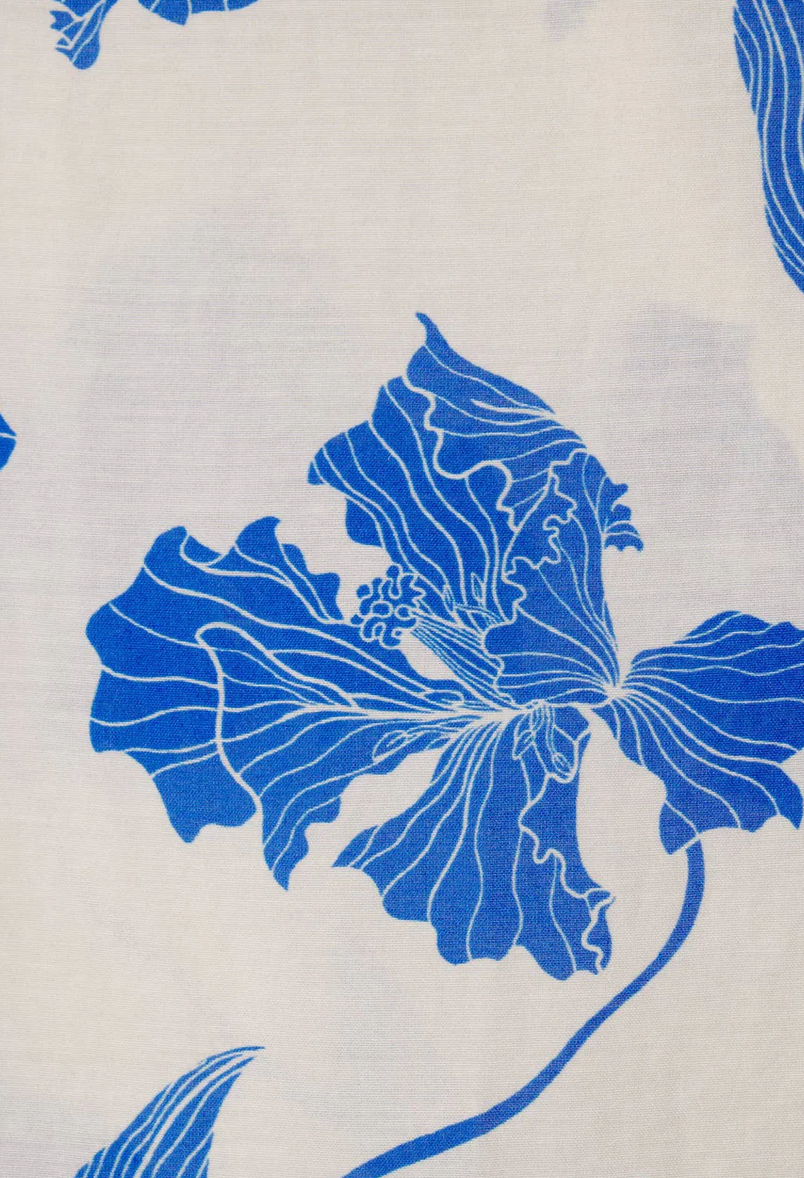 lena blouse blue iris