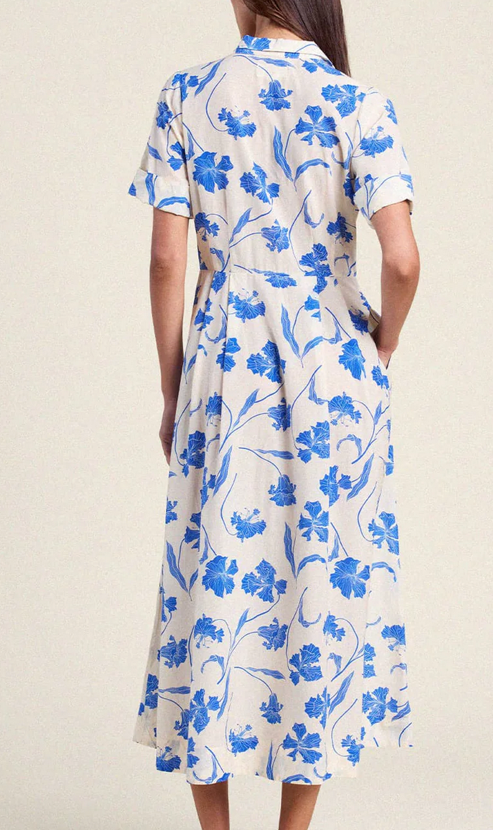 aster dress blue iris