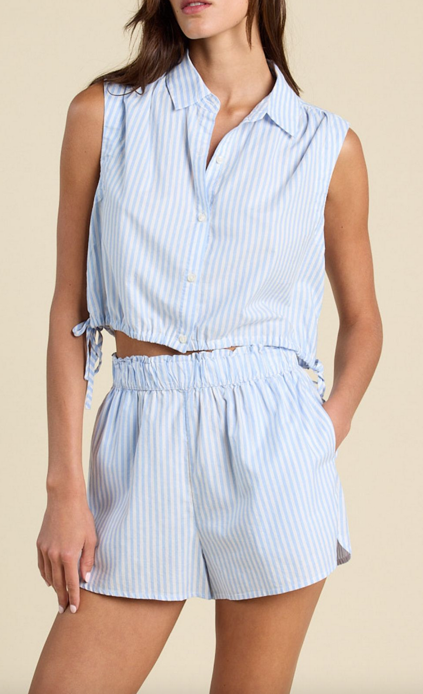 Ivy shirt blue coastal stripe