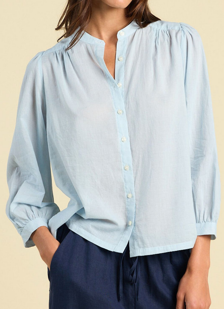 Clara blouse cloud houndstooth