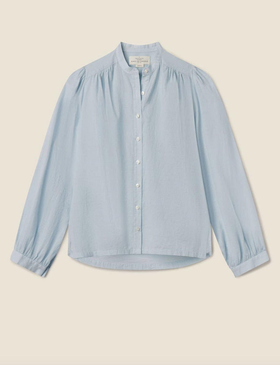 Clara blouse cloud houndstooth