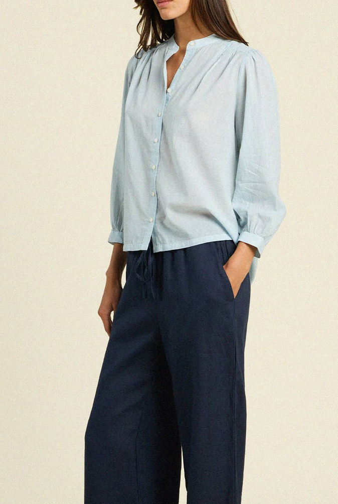 Clara blouse cloud houndstooth