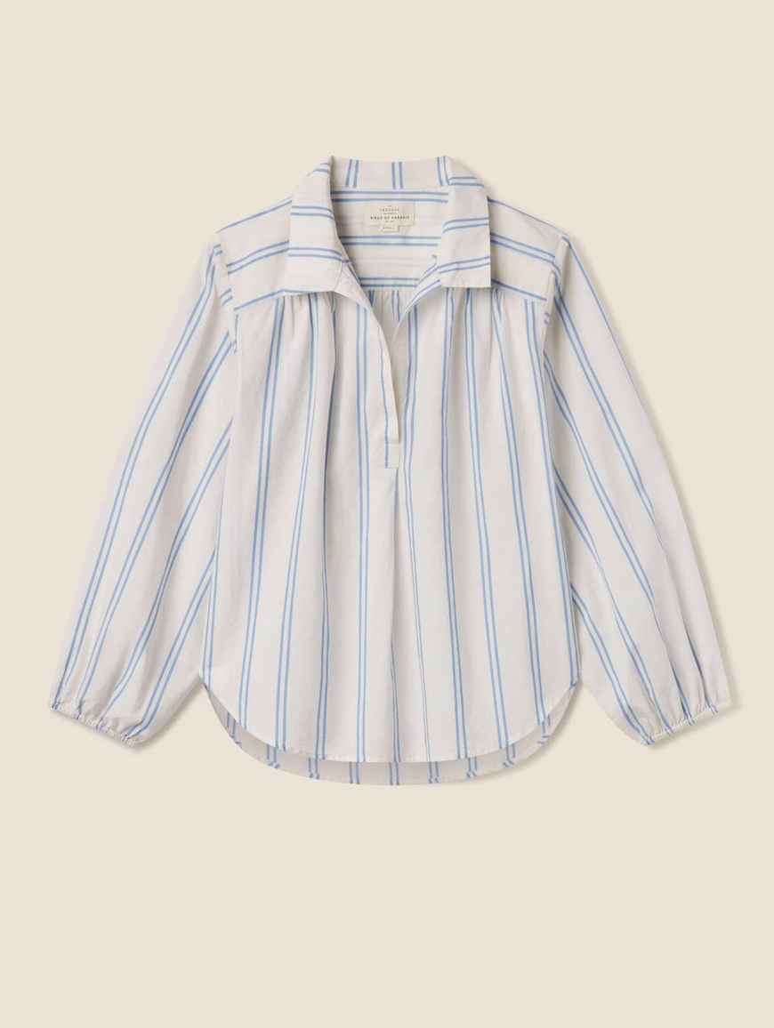 marisol blouse cerulean stripe