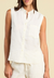 eres sleeveless shirt ivory linen