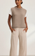 Paola cotton cashmere crew neck sweater vest mink