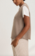 Paola cotton cashmere crew neck sweater vest mink