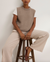 Kelly striped wide leg pant oatmeal