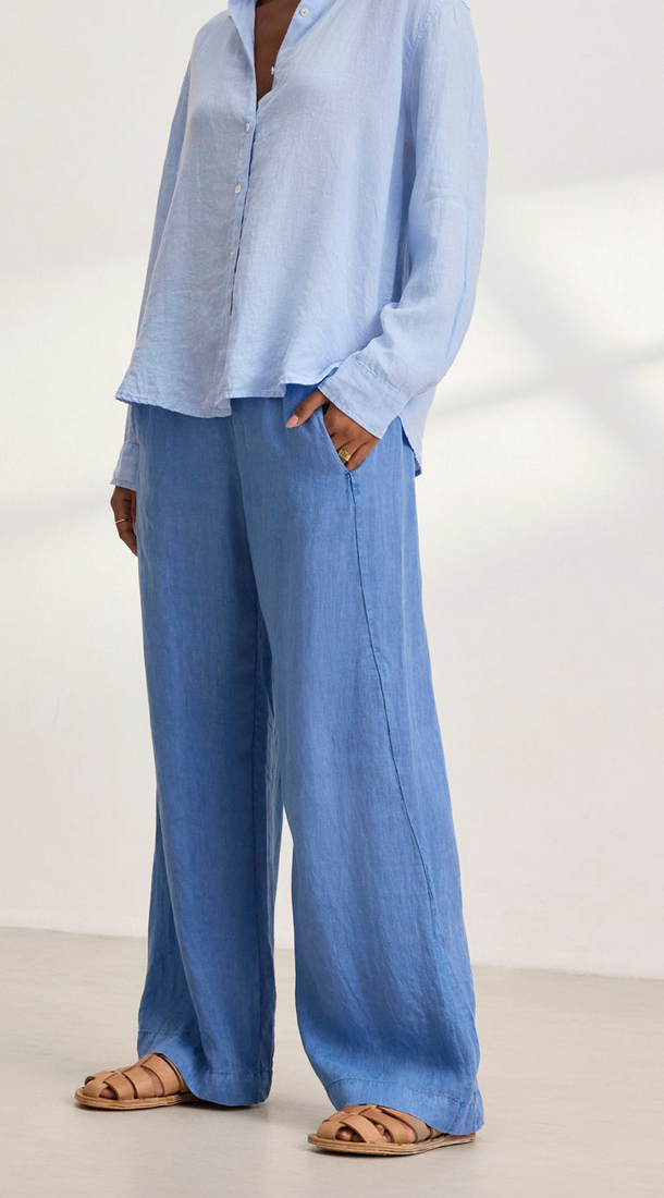 stephanie linen pant chambray