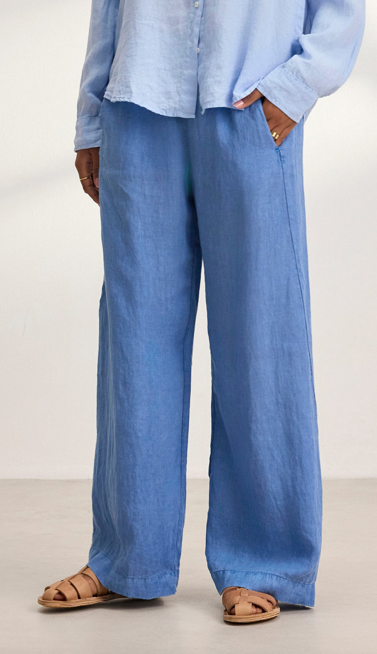 stephanie linen pant chambray