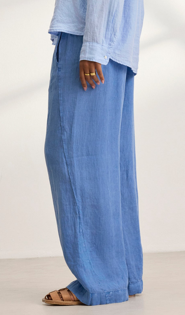 stephanie linen pant chambray