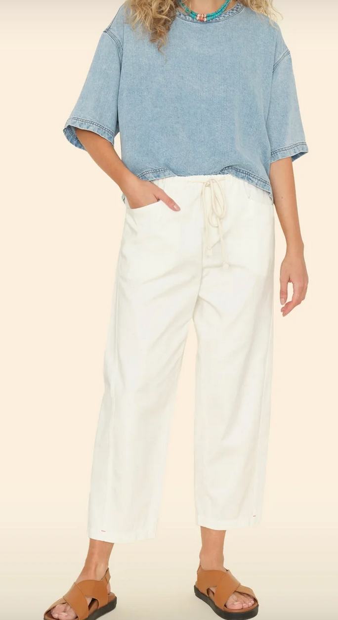 chalk white baxter twill pant