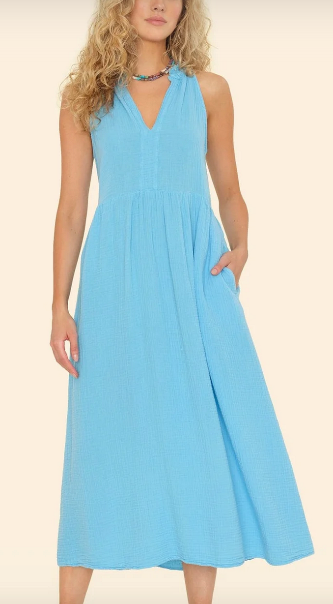 atlas blue liza dress