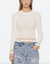 abbie knit long sleeve top cream