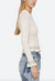 abbie knit long sleeve top cream
