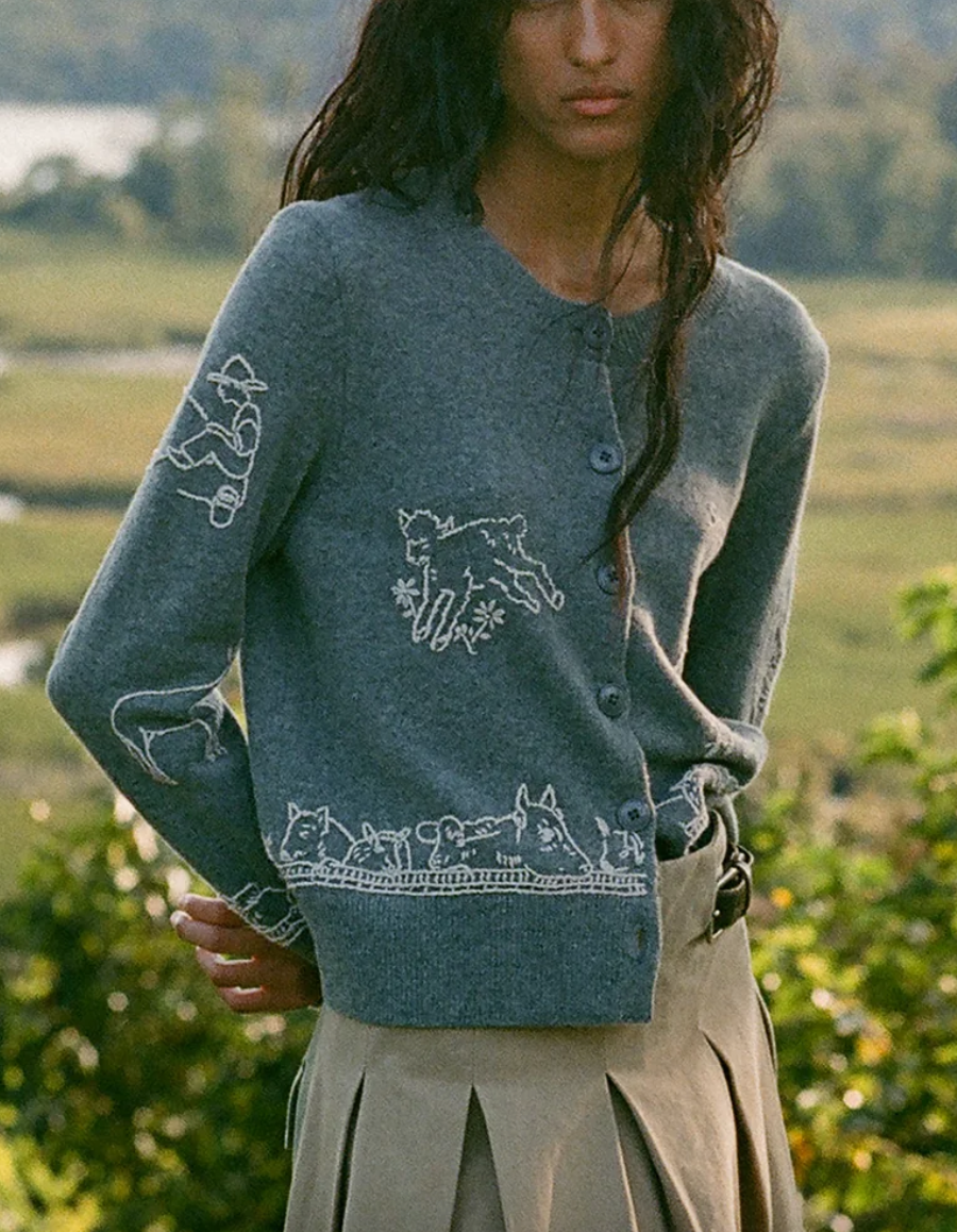 Edin knit cardigan grey