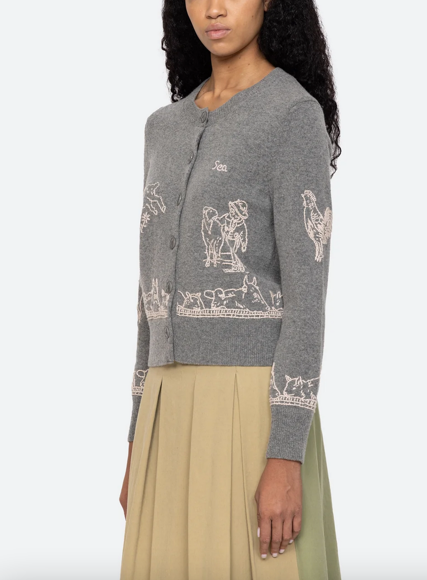 Edin knit cardigan grey