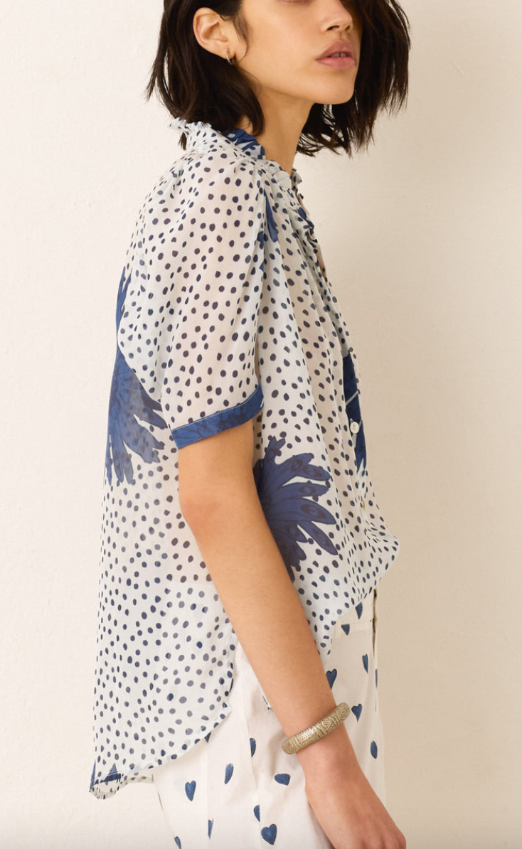 Winn indigo dahlia shirt