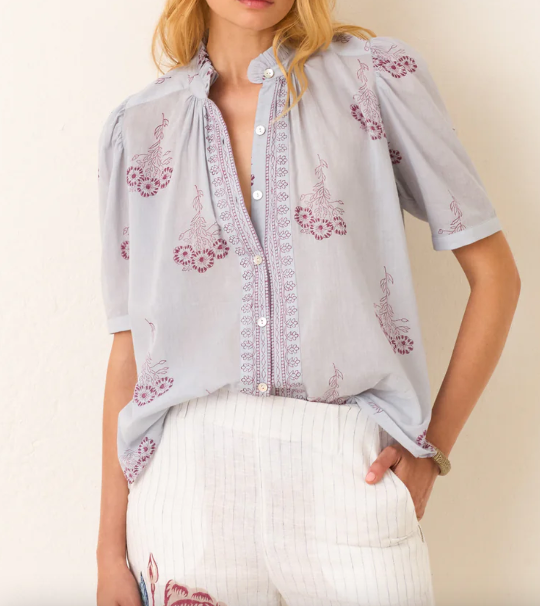 Winn pansy sky shirt