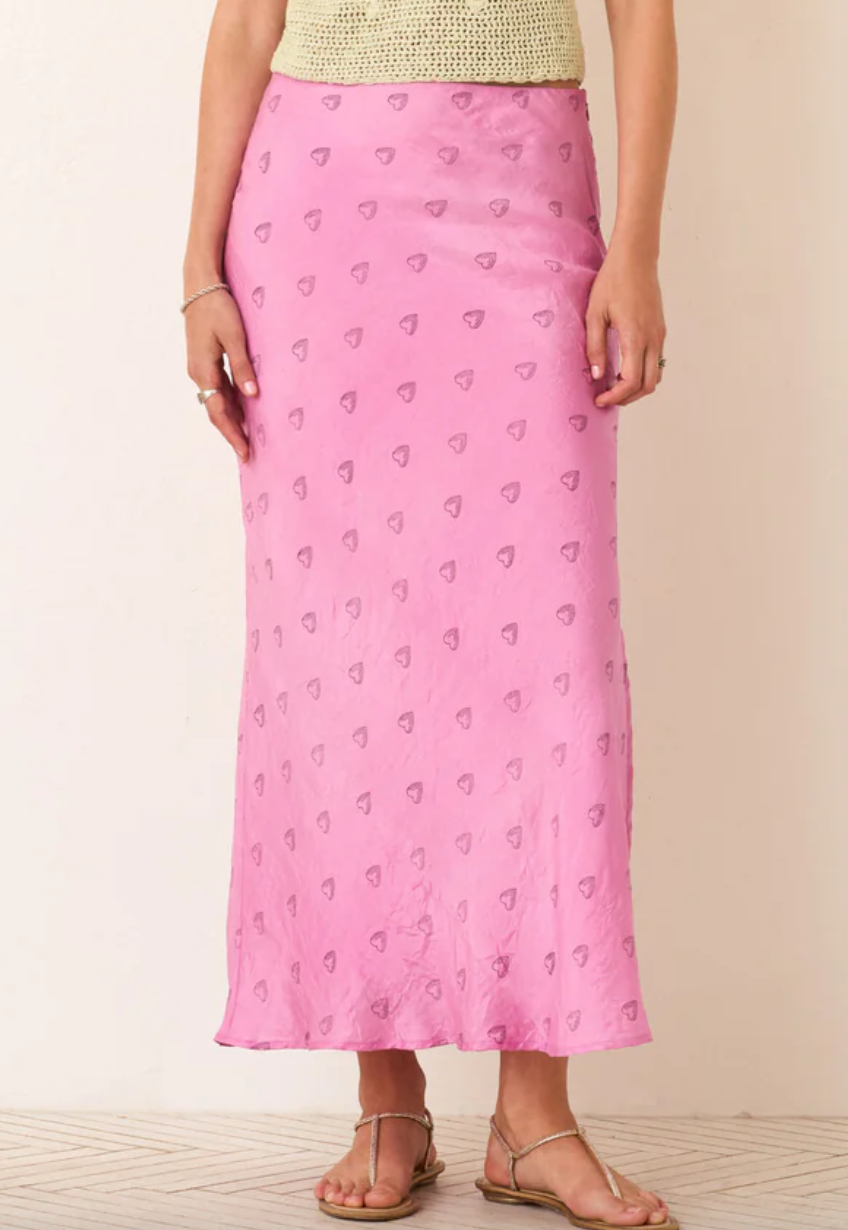 Lyra fuchsia heart skirt