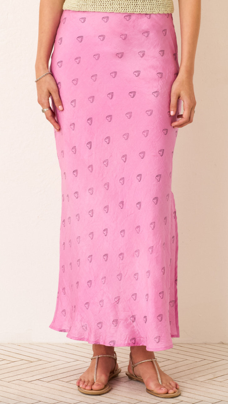 Lyra fuchsia heart skirt