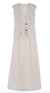 Fiona midi dress with built in vest cream