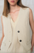 Fiona midi dress with built in vest cream