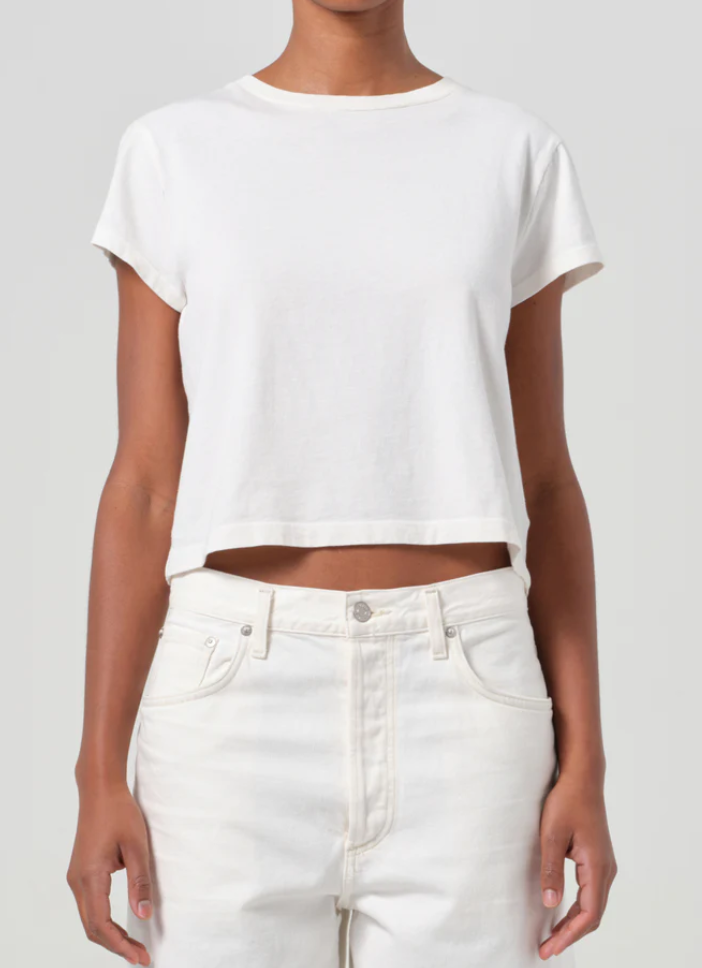 adine shrunken tee white ash (dusty cream)