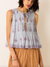 Rhoe pansy sky top
