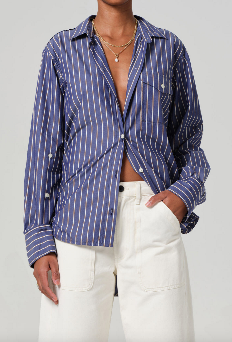 shay shirt in portamento stripe