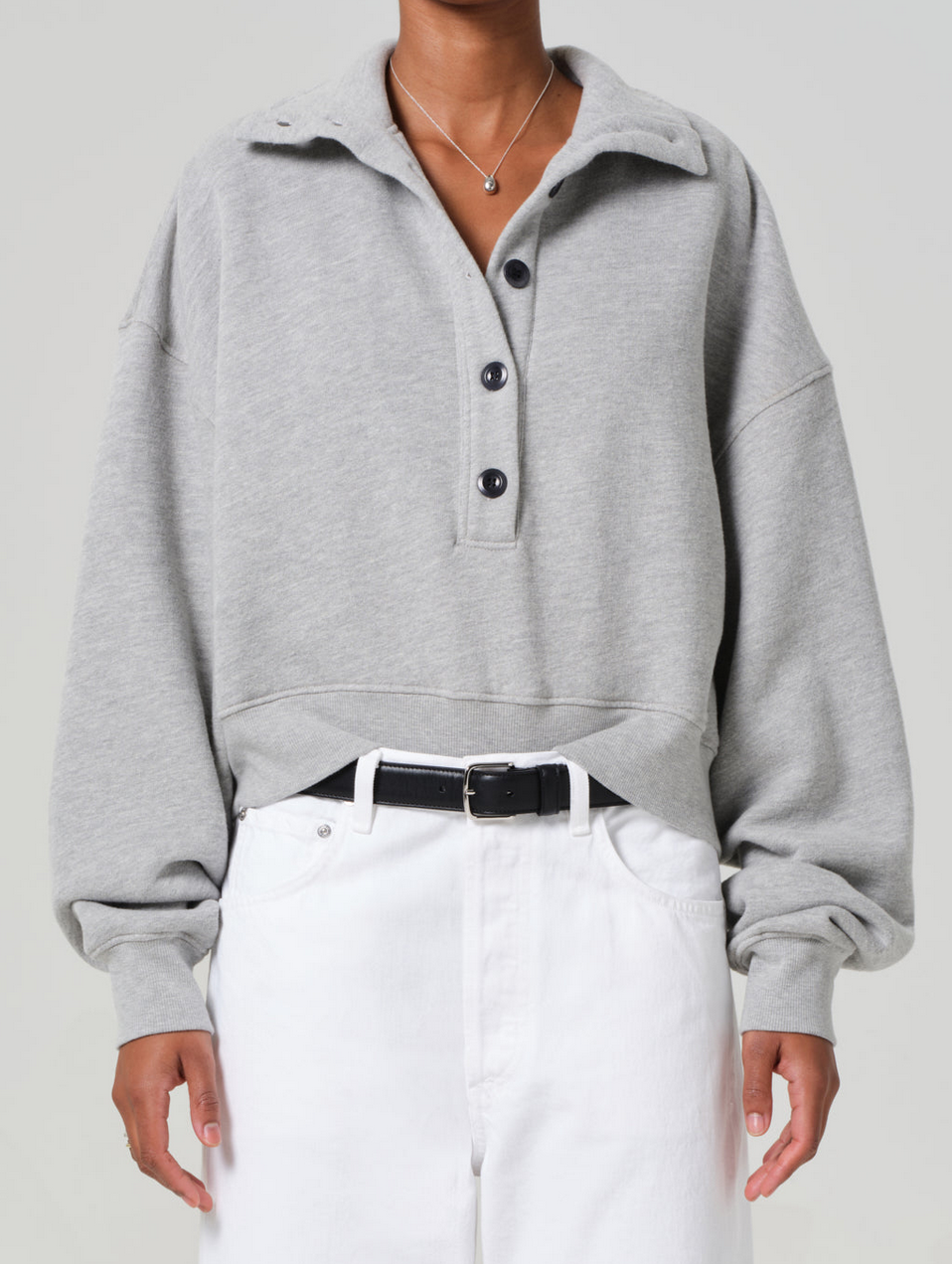 Mirelle funnel neck in heather grey