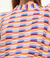 Toucan multicolored orange zellige knit top