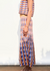 Toscane multicolored orange zellige knit skirt