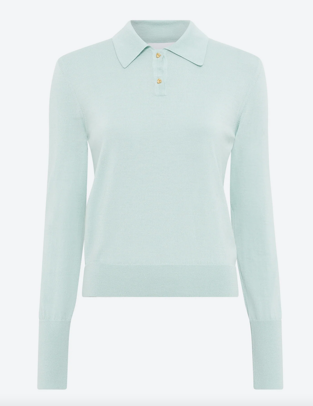 Chic fine polo shirt in silky jersey jade
