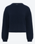 Mona checkerboard knit cropped sweater in midnight