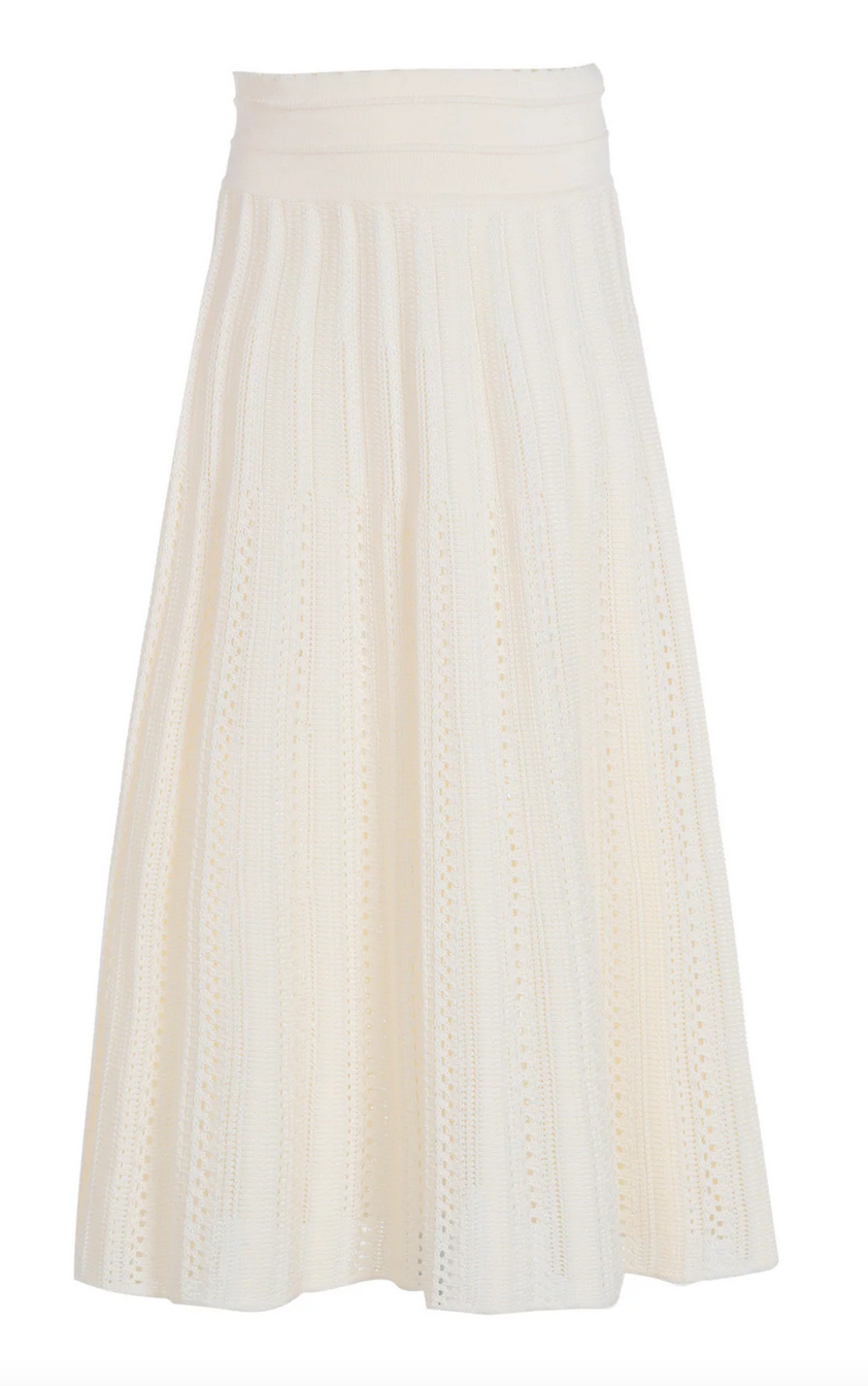 Monica skirt in guipure knit in natural