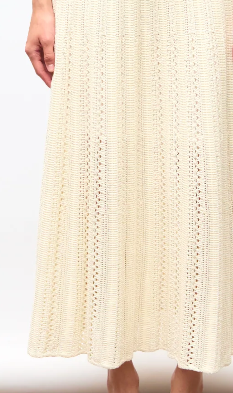 Monica skirt in guipure knit in natural