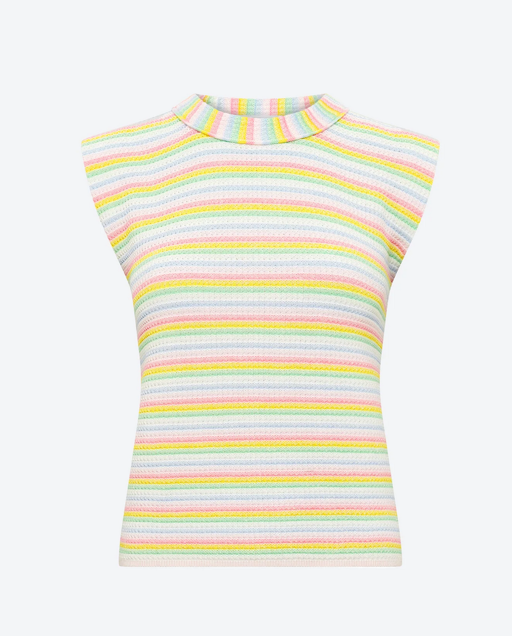 Campari top in a mini origami knit rainbow