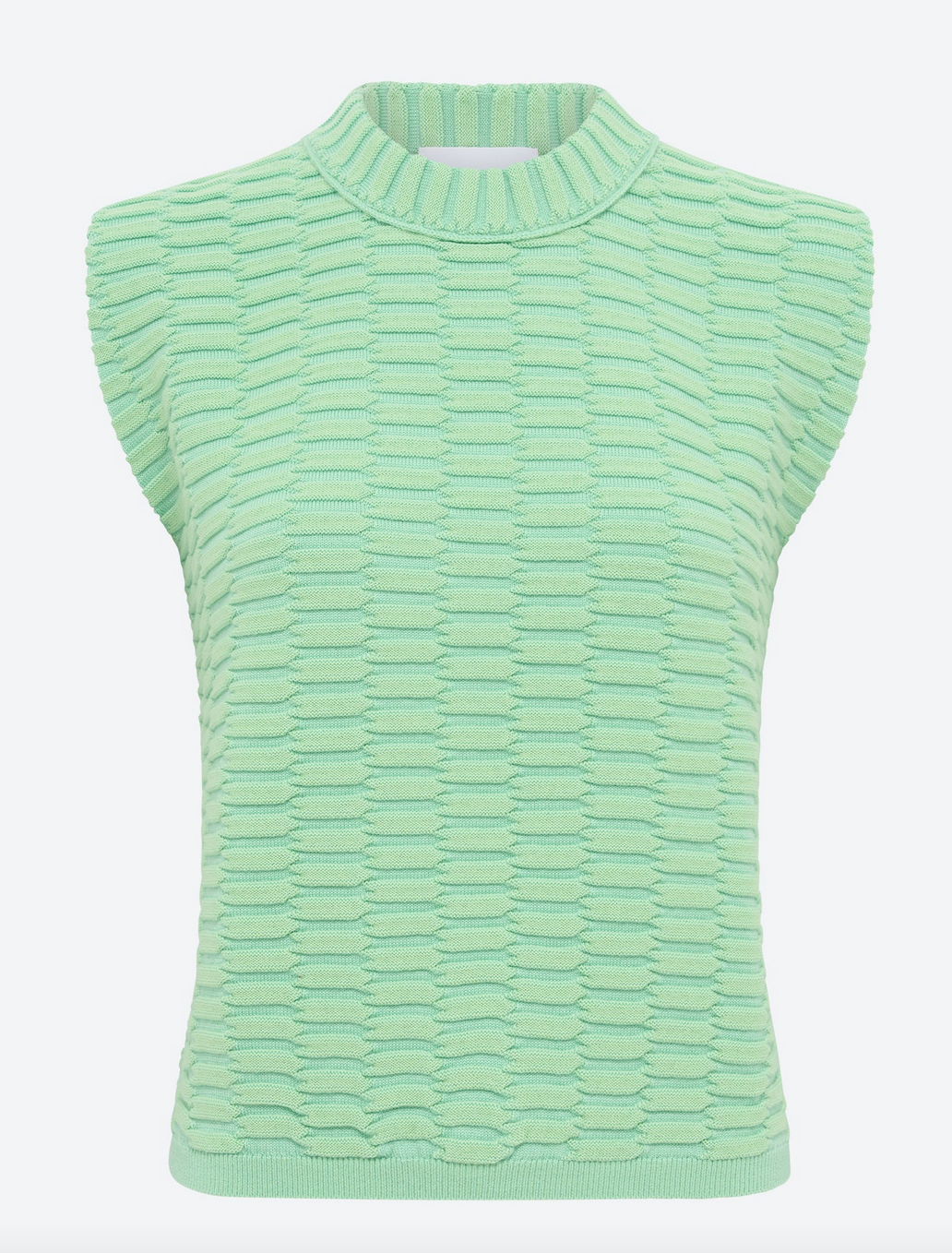 Toucanbis plain zellige knit top mint